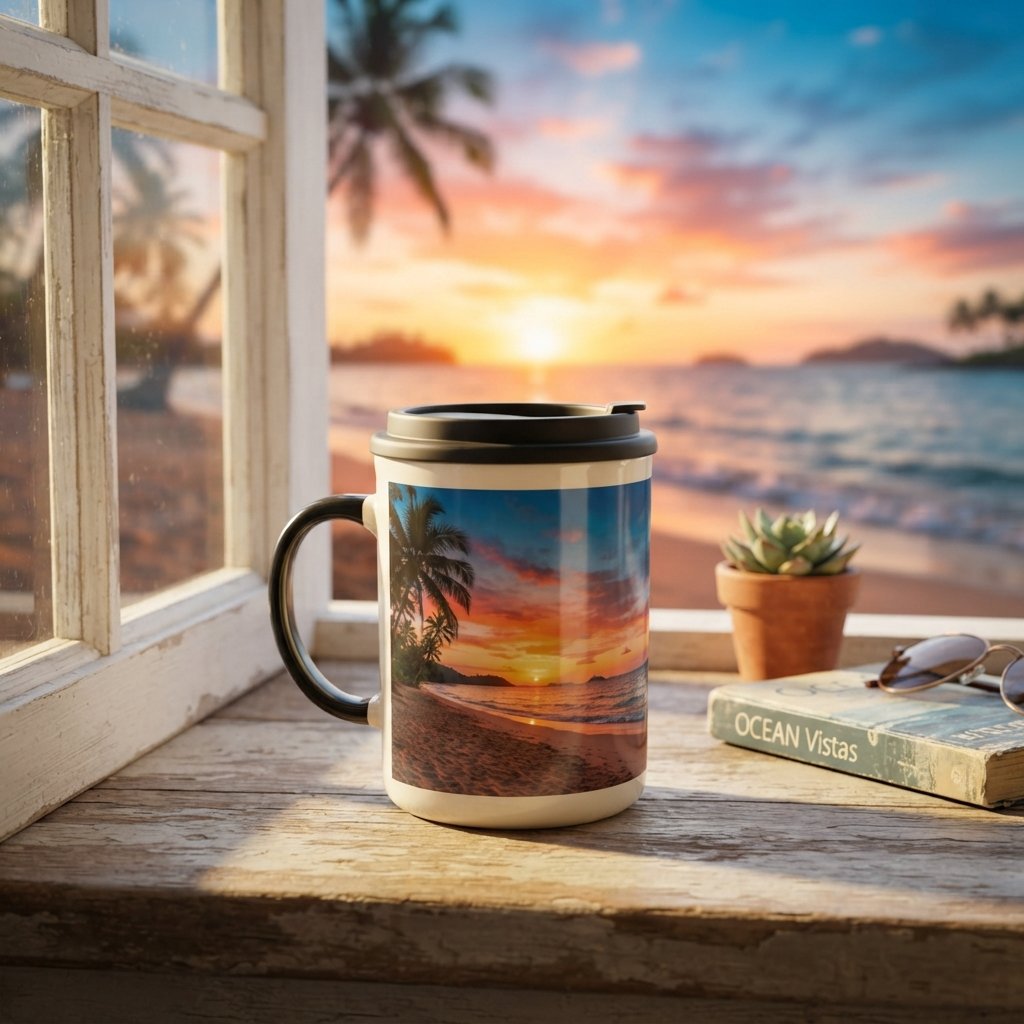 21 Best Cup Design Photo Ideas for Every Occasion 4 Ceramic mug on sunlit windowsill 202609021519