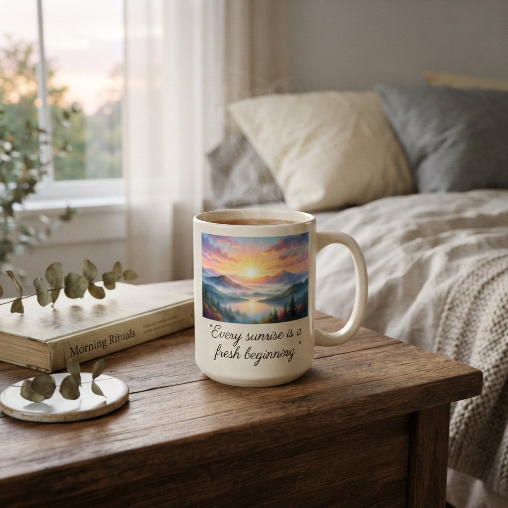 21 Best Cup Design Photo Ideas for Every Occasion 15 Ceramic mug on wooden nightstand 202609021521