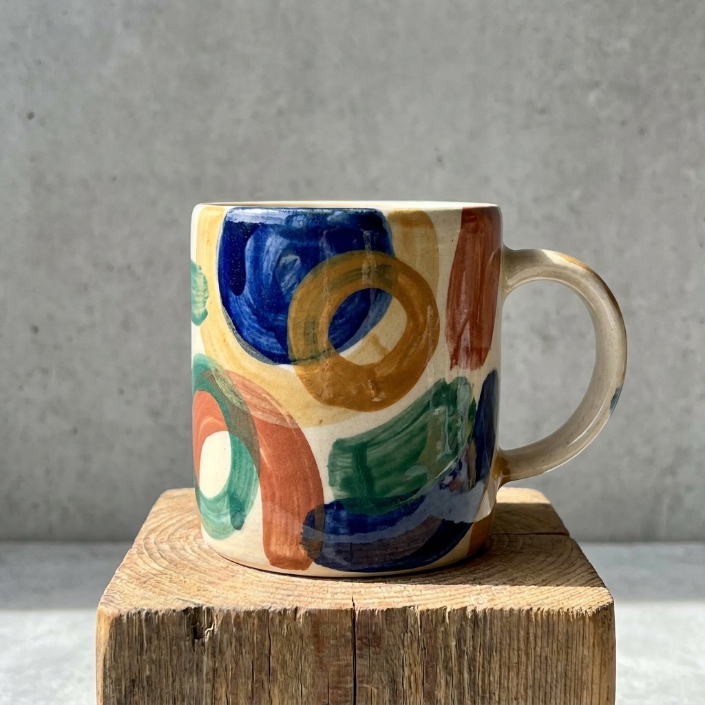 21 Cup Design Ideas Drawing You'll Want to Pin & Try Today 8 Ceramic mug with abstract shapes 202609041627