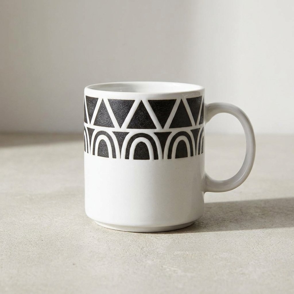 21 Cup Design Ideas Drawing You'll Want to Pin & Try Today 6 Ceramic mug with geometric pattern 202609041627