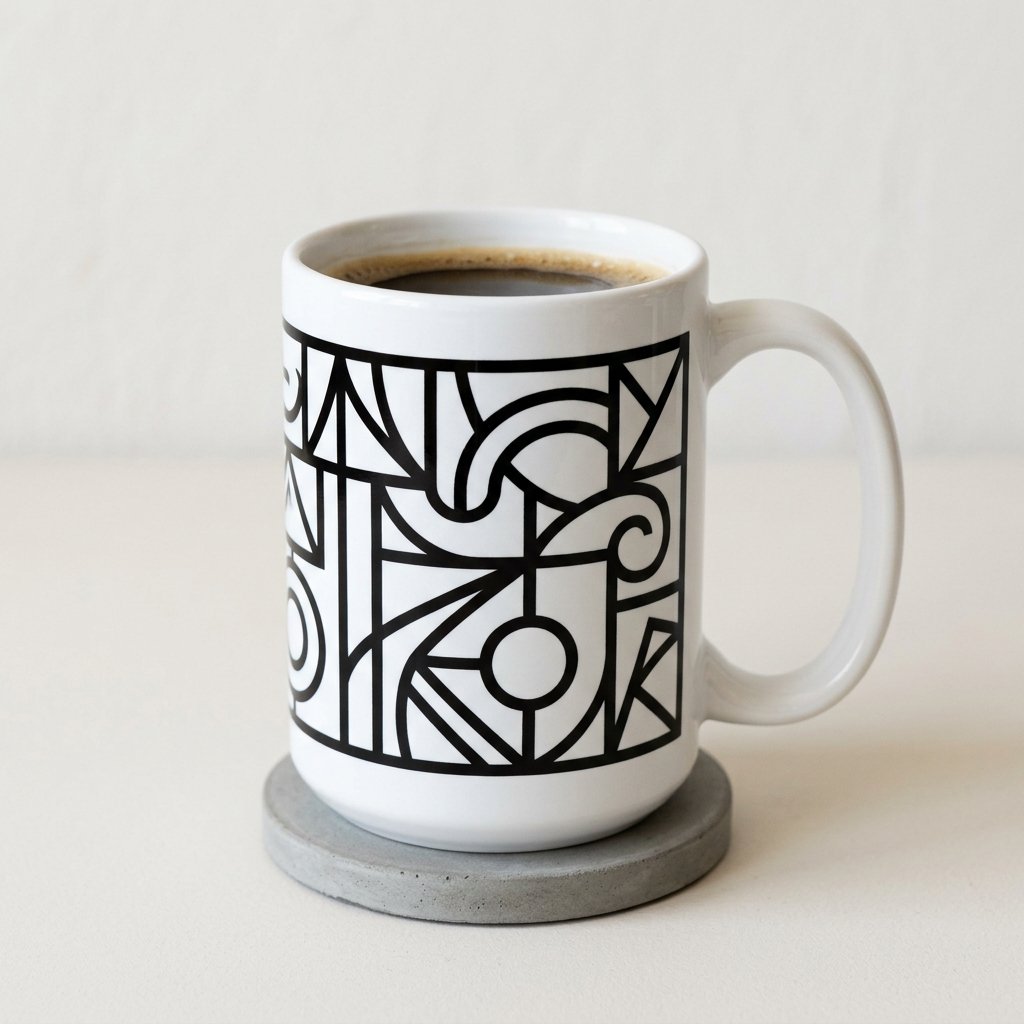 21 Cup Design Ideas Drawing You'll Want to Pin & Try Today 20 Ceramic mug with line pattern 202609041642