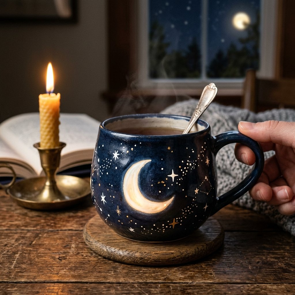 21 Cup Design Ideas Drawing You'll Want to Pin & Try Today 15 Ceramic mug with moon stars 202609041640