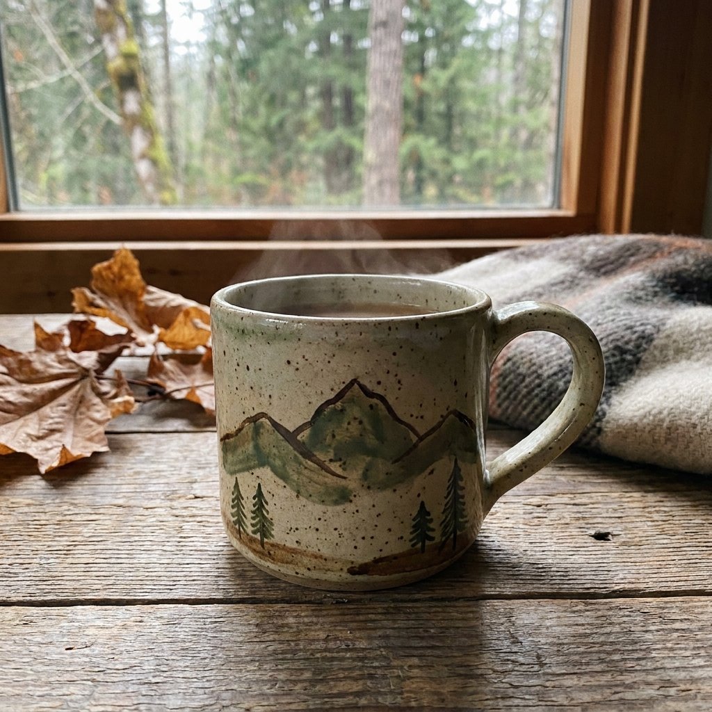 21 Cup Design Ideas Drawing You'll Want to Pin & Try Today 10 Ceramic mug with mountain design 202609041630