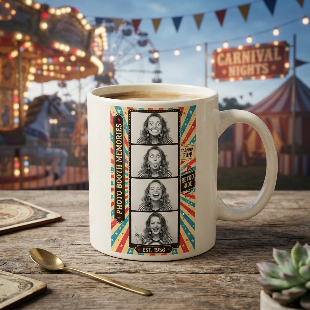 21 Best Cup Design Photo Ideas for Every Occasion 22 Ceramic mug with photo strip 202609021522