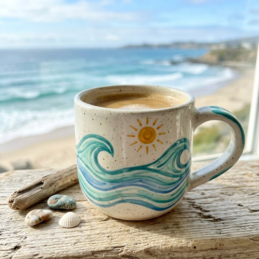 21 Cup Design Ideas Drawing You'll Want to Pin & Try Today 17 Ceramic mug with wave lines 202609041640