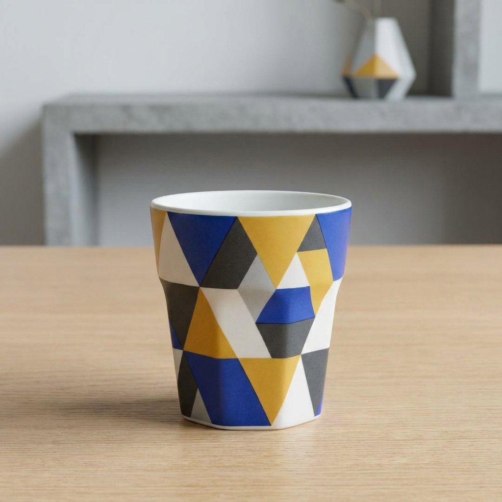 Geometric pattern on yogurt cup 202609051434