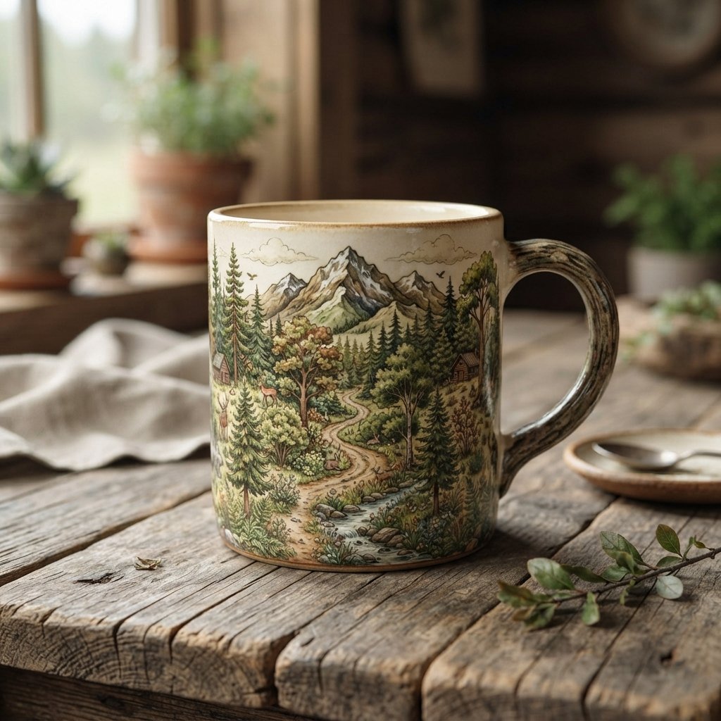 Nature-Inspired Cup Designs drawing Ideas