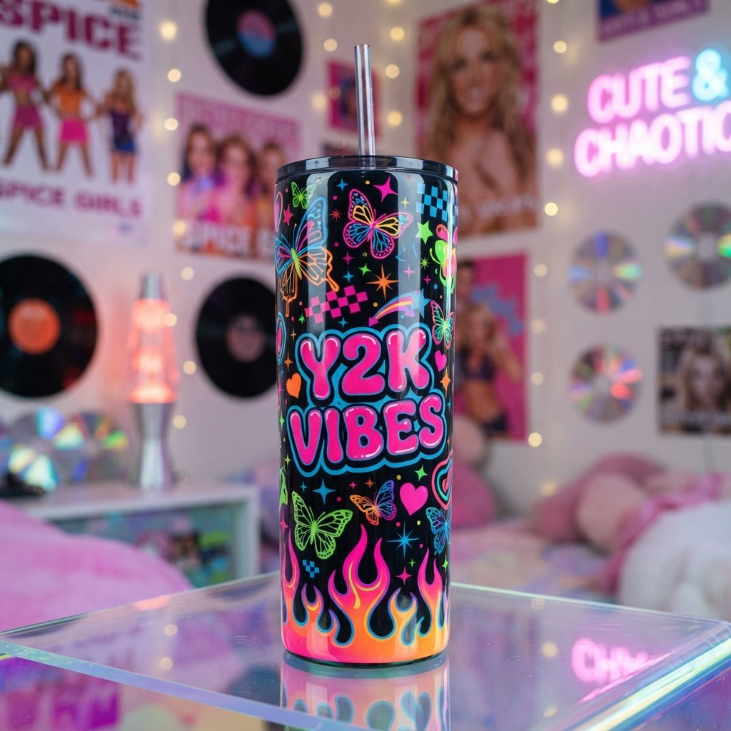 20 Stunning Dreamy Cup Designs Tumbler Ideas to Pin & Recreate 6 Y2K Inspired Graphics And Bright Colors