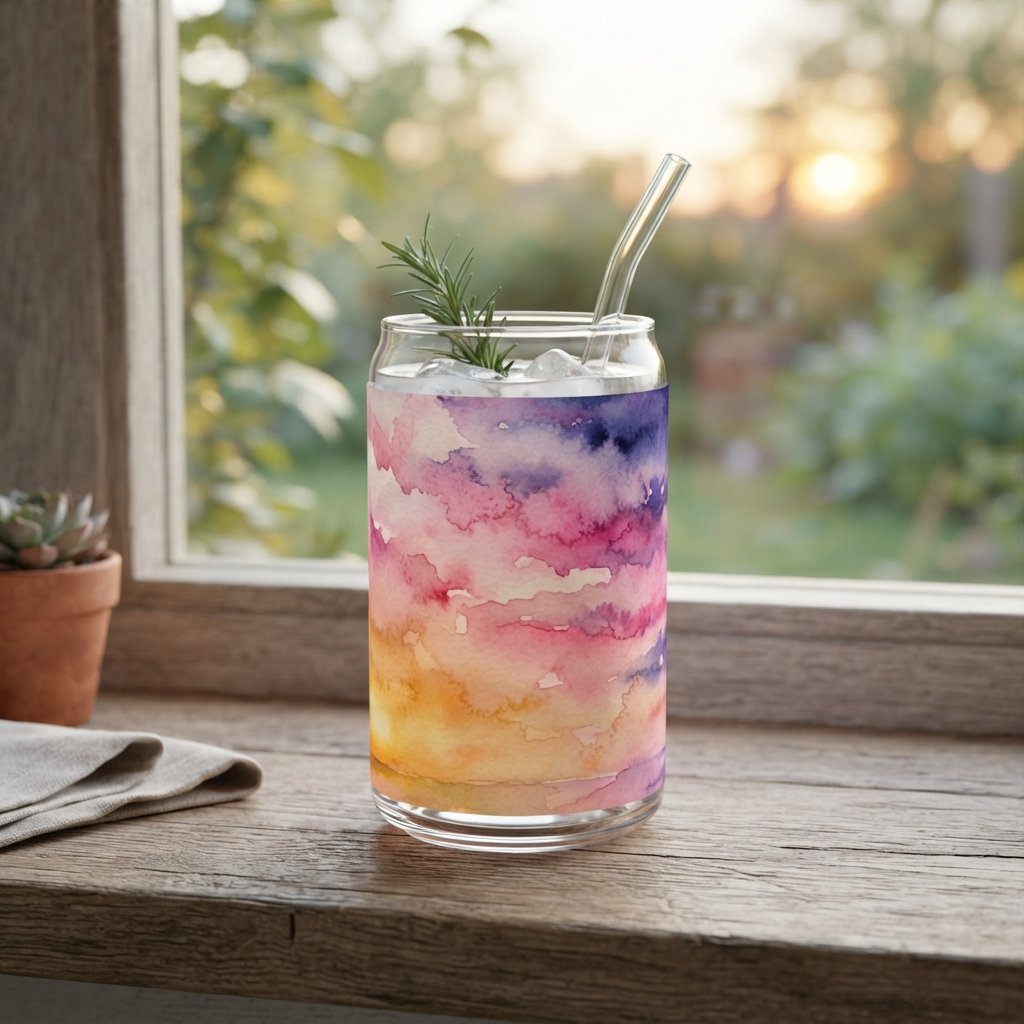 20 Cup Design Template Ideas You'll Want to Pin Now 8 Watercolor glass tumbler design 202609021455