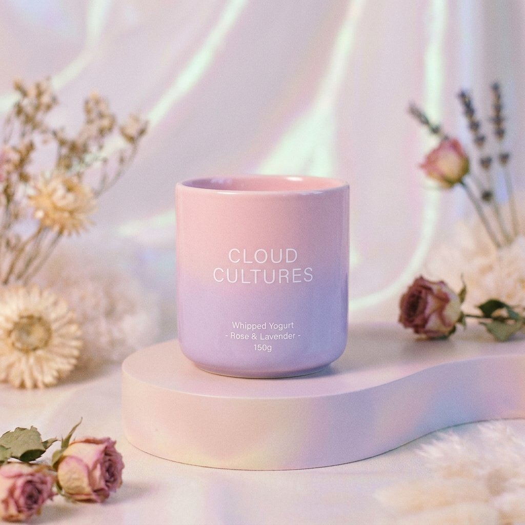 Yogurt cup with pastel gradient 202609051433