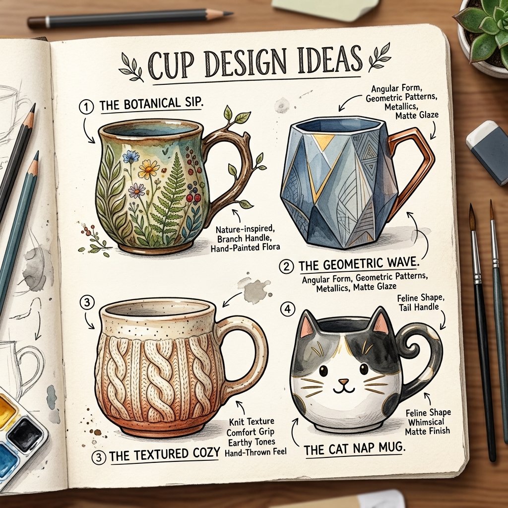 cup design ideas drawing