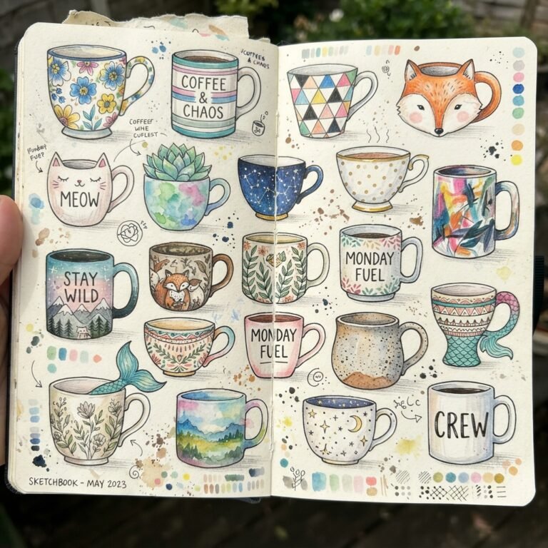 21 Cup Designs Drawing Ideas You'll Want to Save & Try 23 cup designs drawing